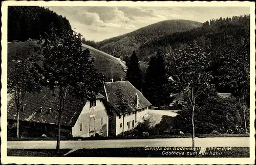 Ak Sirnitz Müllheim in Baden Schwarzwald, Gasthaus zum Auerhahn