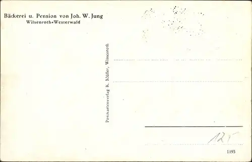 Ak Wilsenroth Dornburg im Westerwald Hessen, Panorama, Kirche, Bäckerei u. Pension von Joh. W. Jung