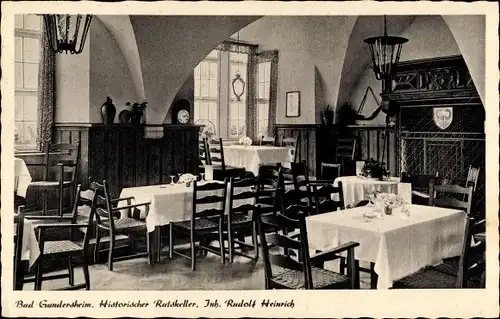 Ak Bad Gandersheim Niedersachsen, Historischer Ratskeller, Inh. R. Heinrich
