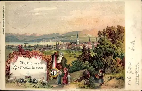 Künstler Litho Konstanz am Bodensee, Panorama