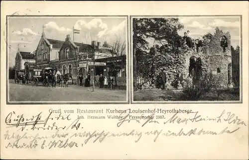 Ak Heyrothsberge Biederitz Sachsen Anhalt, Restaurant Kurhaus Louisenhof, Inh. Hermann Walther