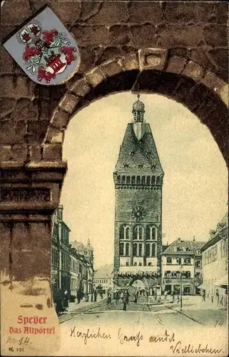 Wappen Ak Speyer am Rhein, Altpörtel