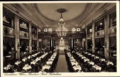 Ak Berlin Charlottenburg, Saal im Café Wien, Kurfürstendamm 26