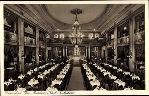 Ak Berlin Charlottenburg, Saal im Café Wien, Kurfürstendamm 26