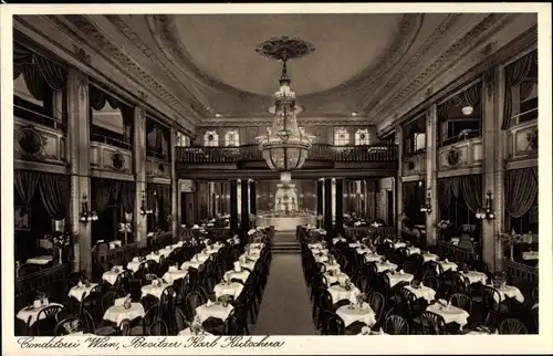 Ak Berlin Charlottenburg, Saal im Café Wien, Kurfürstendamm 26