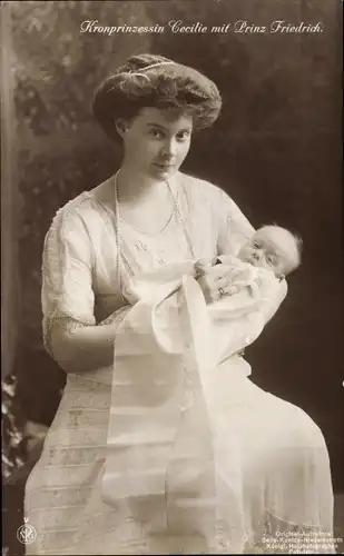 Ak Kronprinzessin Cecilie von Preußen, Prinz Friedrich, NPG V