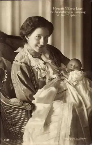 Ak Prinzessin Victoria Luise von Preußen, Herzogin zu Braunschweig, Erbprinz, Liersch 7005