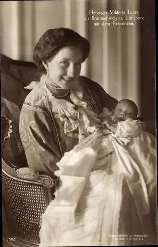Ak Prinzessin Victoria Luise von Preußen, Herzogin zu Braunschweig, Erbprinz, Liersch 7005