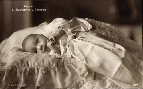 Ak Erbprinz zu Braunschweig Lüneburg, Ernst August, Kinderportrait, G. Liersch 7007