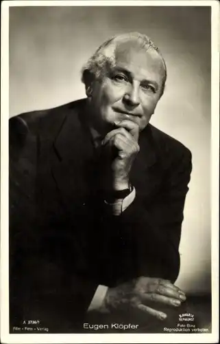 Ak Schauspieler Eugen Klöpfer, Portrait, Film Foto Verlag A 3736/1