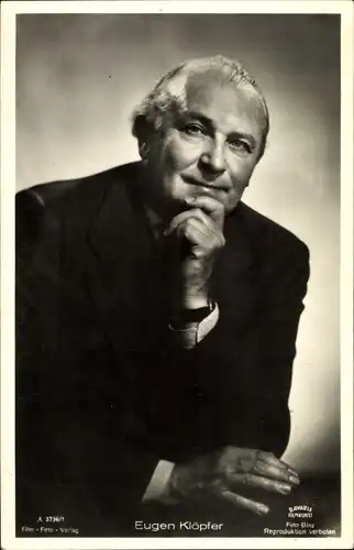 Ak Schauspieler Eugen Klöpfer, Portrait, Film Foto Verlag A 3736/1
