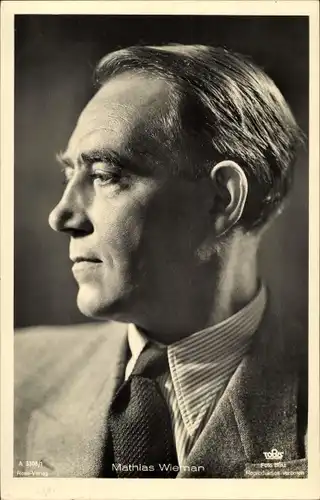 Ak Schauspieler Mathias Wieman, Profilansicht, Ross A 3308/1