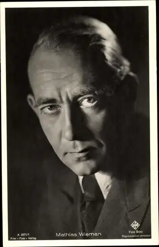 Ak Schauspieler Mathias Wieman, Portrait, Ufa Film