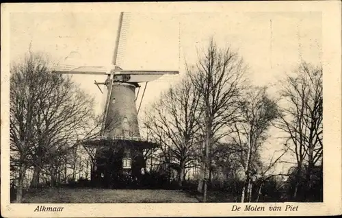 Ak Alkmaar Nordholland Niederlande, De Molen van Piet