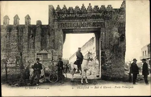 Ak Oudjda Oujda Marokko, Bab el Khemis, Porte Principale, Tor, Reiter
