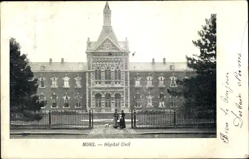 Ak Mons Wallonien Hennegau, Hôpital Civil, Krankenhaus