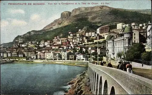 Ak La Condamine Monaco, la Tete de Chien