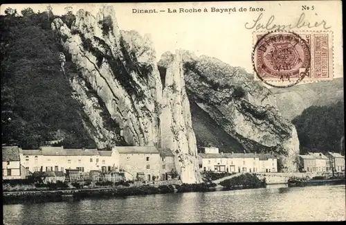 Ak Dinant Wallonien Namur, La Roche a Bayard de face
