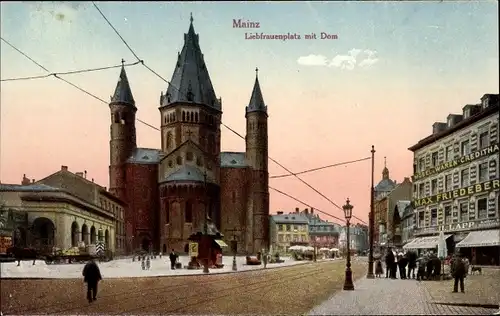 Ak Mainz am Rhein, Liebfrauenplatz, Dom