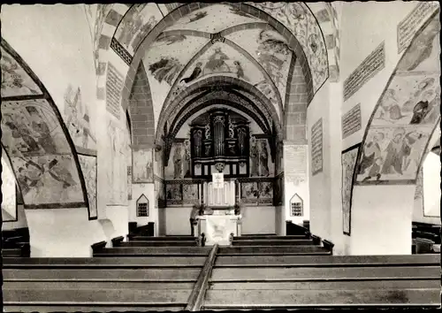 Ak Lieberhausen Gummersbach im Oberbergischen Kreis, Bunte Kerk, Innenansicht, Gewölbe