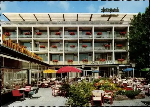 Ak Heilbronn am Neckar, Insel Hotel, Terrasse