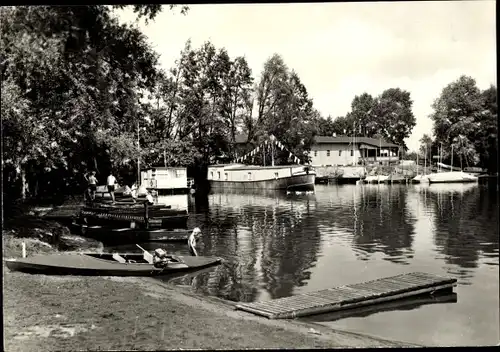 Ak Goyatz Schwielochsee, Blick auf den Seglerhafen