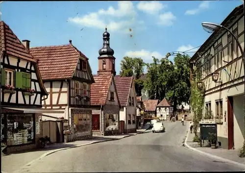 Ak Rheinzabern in der Pfalz, Landgasthof Goldenes Lamm, Straßenansicht