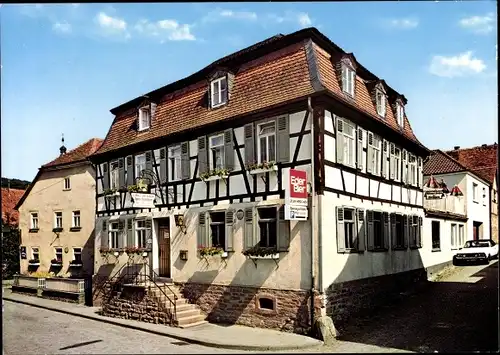 Ak Mönchberg im Spessart, Gasthaus Zum Hirschen, Außenansicht