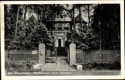 Ak Bad Düben an der Mulde Sachsen, FDJ Herberge Horst Heilmann, Außenansicht