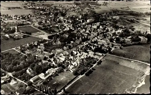 Ak Petershagen an der Weser, Fliegeraufnahme, Panorama