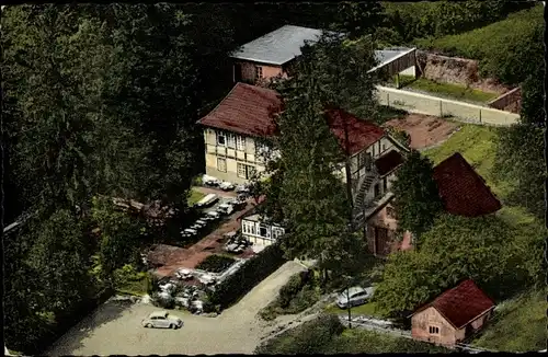 Ak Bad Iburg Teutoburger Wald, Restaurant Altes Forsthaus, Fliegeraufnahme