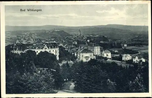 Ak Bad Wildungen, Panoramablick auf den Ort