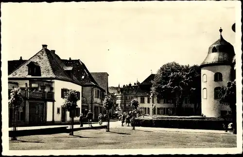 Ak Bad Bergzabern an der Weinstraße Pfalz, Partie im Ort