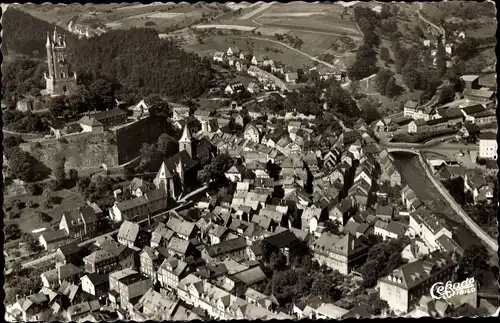 Ak Dillenburg in Hessen, Panorama, Kirche, Fliegeraufnahme