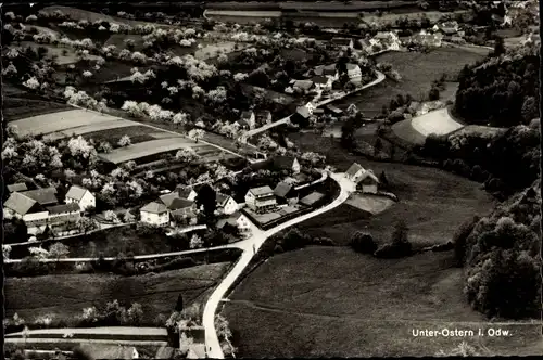 Ak Unter Ostern Reichelsheim im Odenwald Hessen, Fliegeraufnahme, Gesamtansicht