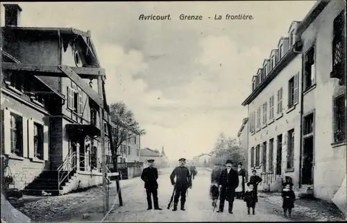 Ak Avricourt Meurthe et Moselle, Grenze, La frontiere