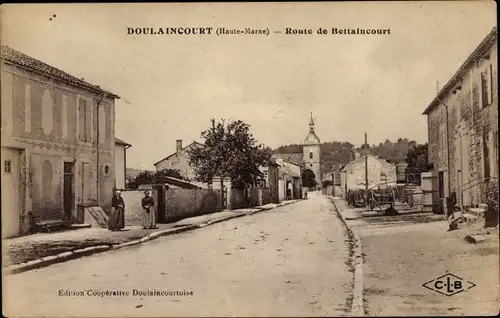 Ak Doulaincourt Haute Marne, Route de Bettaincourt