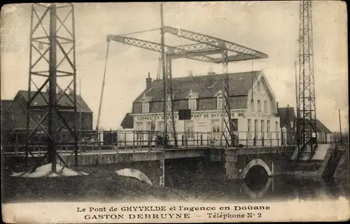 Ak Ghyvelde Nord, Le Pont de Ghyvelde et l'Agence en Douane