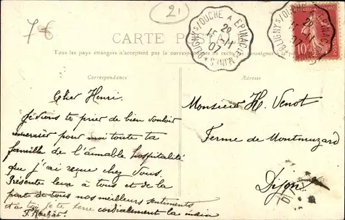 Ak Collonges Côte-d’Or, Les Promenades