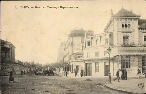 Ak Dijon Côte d'Or, Gare des Tramways