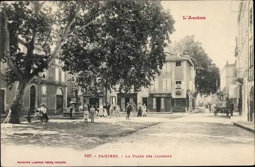 Ak Pamiers Ariège, Place des Jacobins