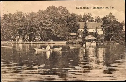Ak Hamr na Jezeře Hammer am See Region Reichenberg, Kahnbrücke