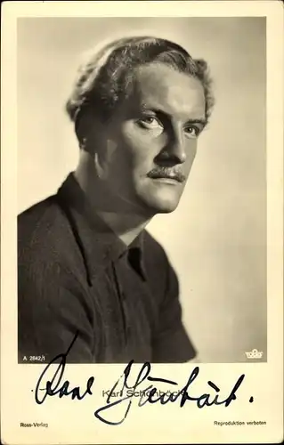 Ak Schauspieler Karl Schönböck, Portrait, Ross Verlag Nr. A 2842/1