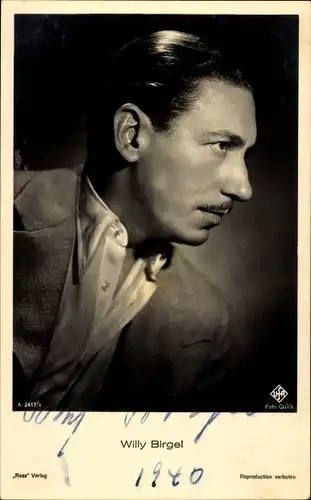 Ak Schauspieler Willy Birgel, Portrait, Ross Verlag Nr. A 2417/1