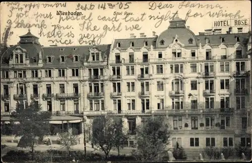 Ak Wiesbaden in Hessen, Hotel Rose