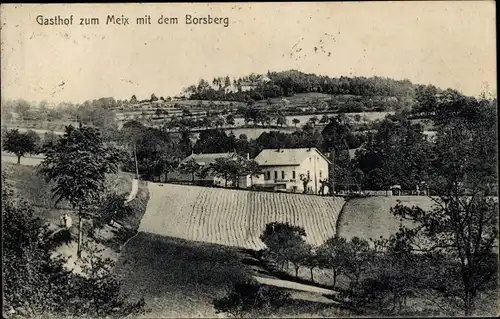 Ak Dresden Pillnitz, Gasthof zum Meix mit dem Borsberg