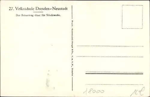 Ak Dresden Neustadt, 27. Volksschule