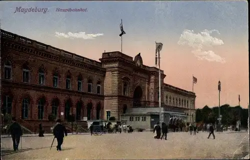 Ak Magdeburg an der Elbe, Hauptbahnhof