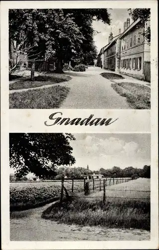 Ak Gnadau Barby an der Elbe, Straßenpartie