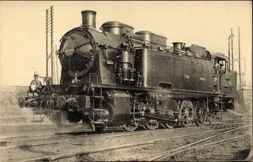 Ak Französische Eisenbahn, Chemin de fer, Locomotive, Nord, No 5614, Tender